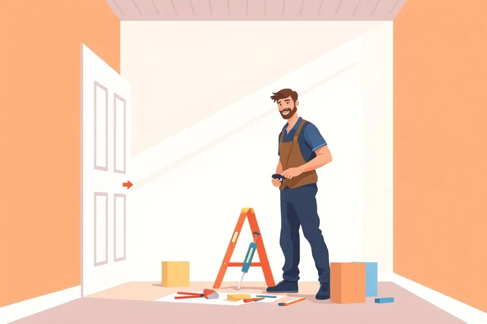 Intérieur rénové après travaux de peinture à Menton