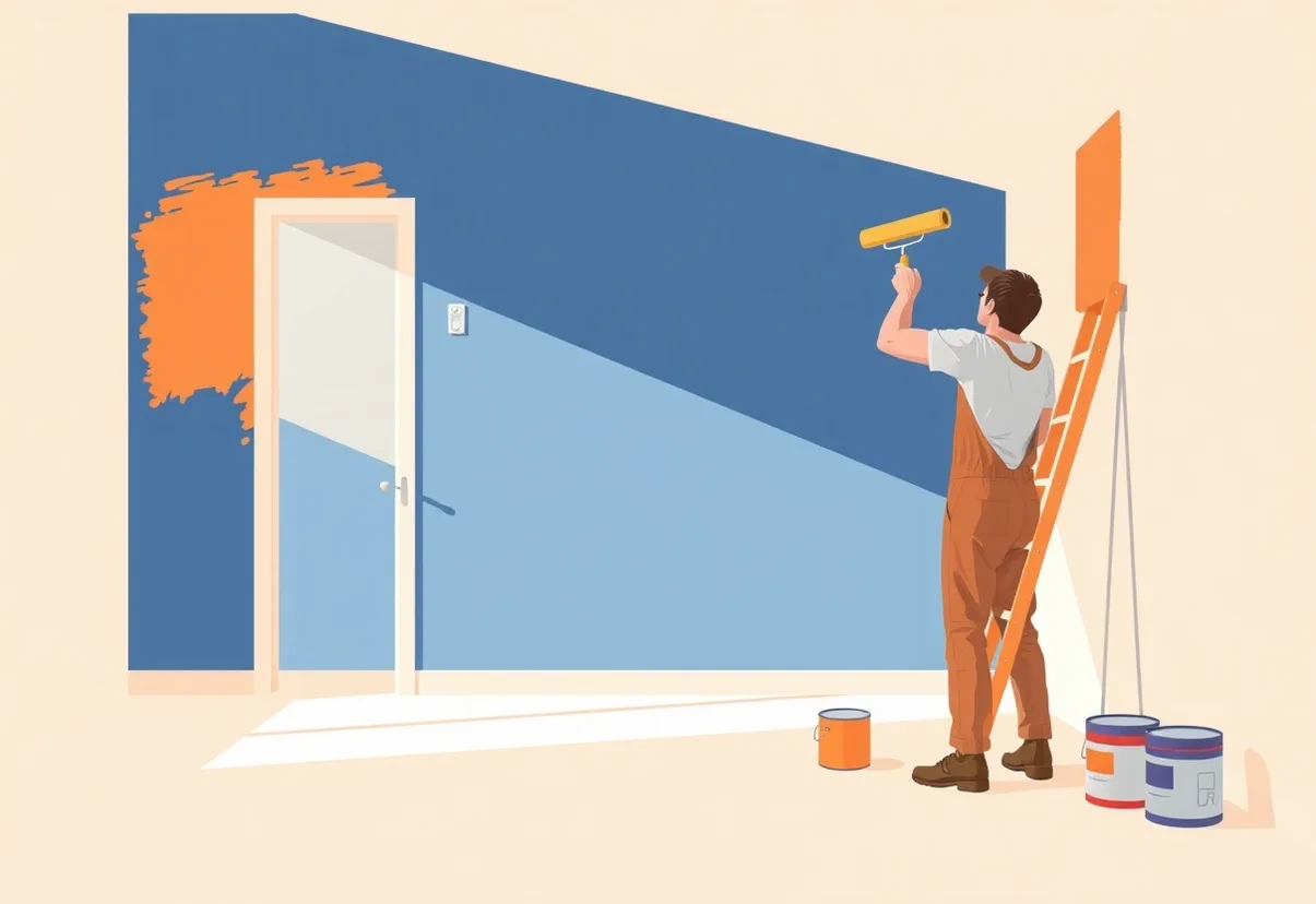 Peintre Menton 06500 en intervention sur un chantier